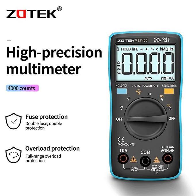 HARGA TERBAIK - AVOMETER DIGITAL ZOTEK ZT100 / MULTITESTER DIGITAL ZOTEK ZT 100