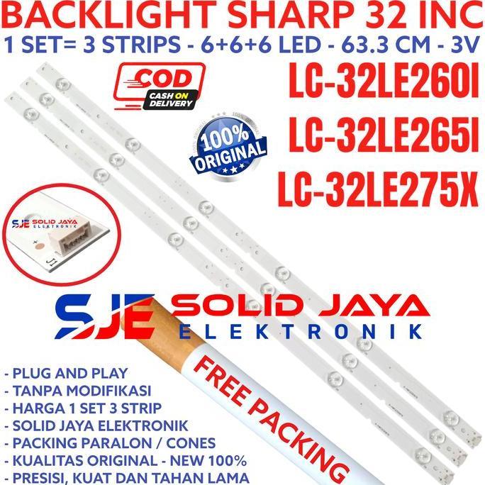 TERLARIS BACKLHT LED TV SHA 32 INC LC 32LE260 32LE265 32LE375 I X LAMPU 6K 32LE 32LE260I 32LE265I 32