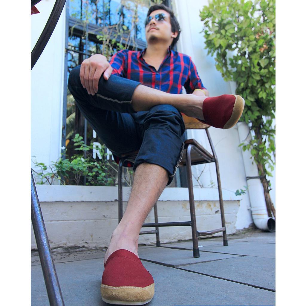 Niel Sepatu Pria Slip On Bridge Twill Kanvas