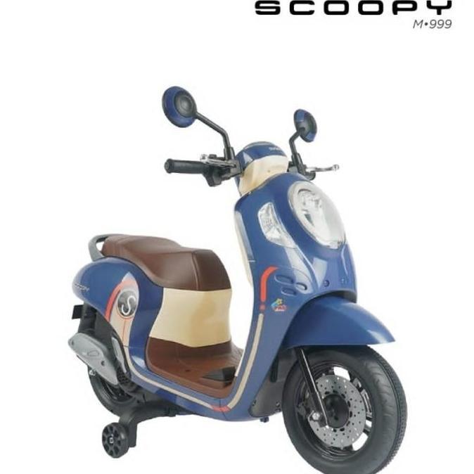 CHICKLEP Mainan Anak Motor Aki Listrik Honda Scoopy Kado Anak Pmb m999 m 999