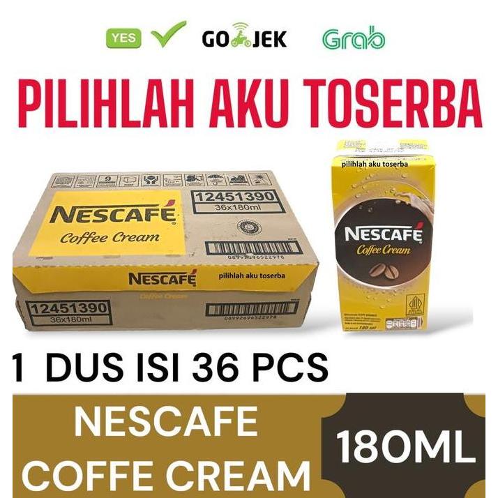Inikok- Nescafe Coffee Cream Uht / Kopi Kotak Instan - (1 Dus Isi 36 @180 Ml)