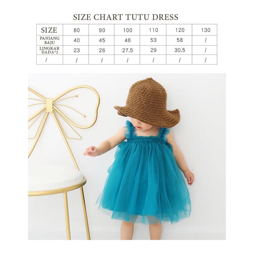 Produk Terlaris 0-4th DRESS TUTU BLACK HITAM KOREA IMPORT -  Baju Bayi Anak Gaun Tulle Pesta Elegan 