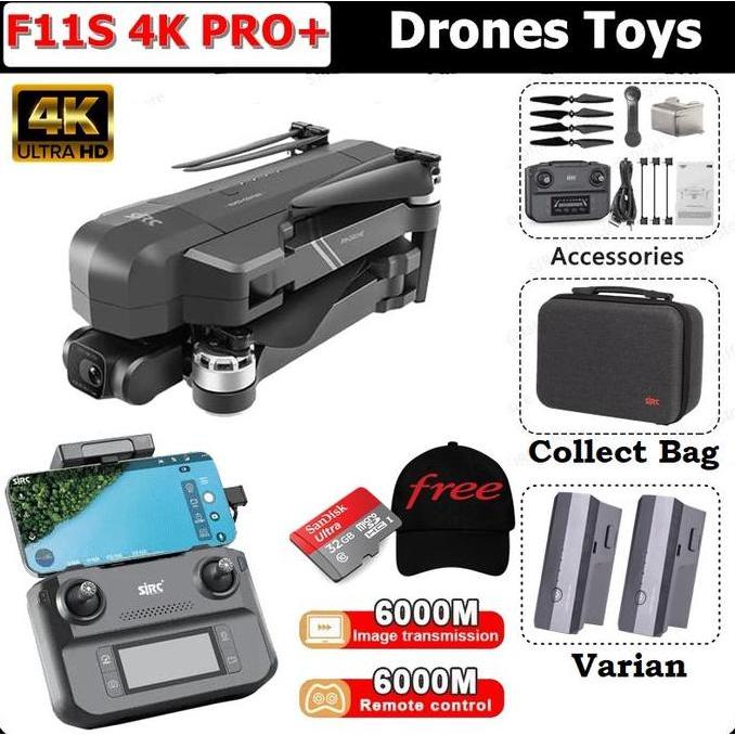 Rc Drone Sjrc F11S 4K Pro+ 6Km Gps 2Axis Gimbal 4K Camera New Version  Upgrade Sjrc F11S 4K Pro 3Km
