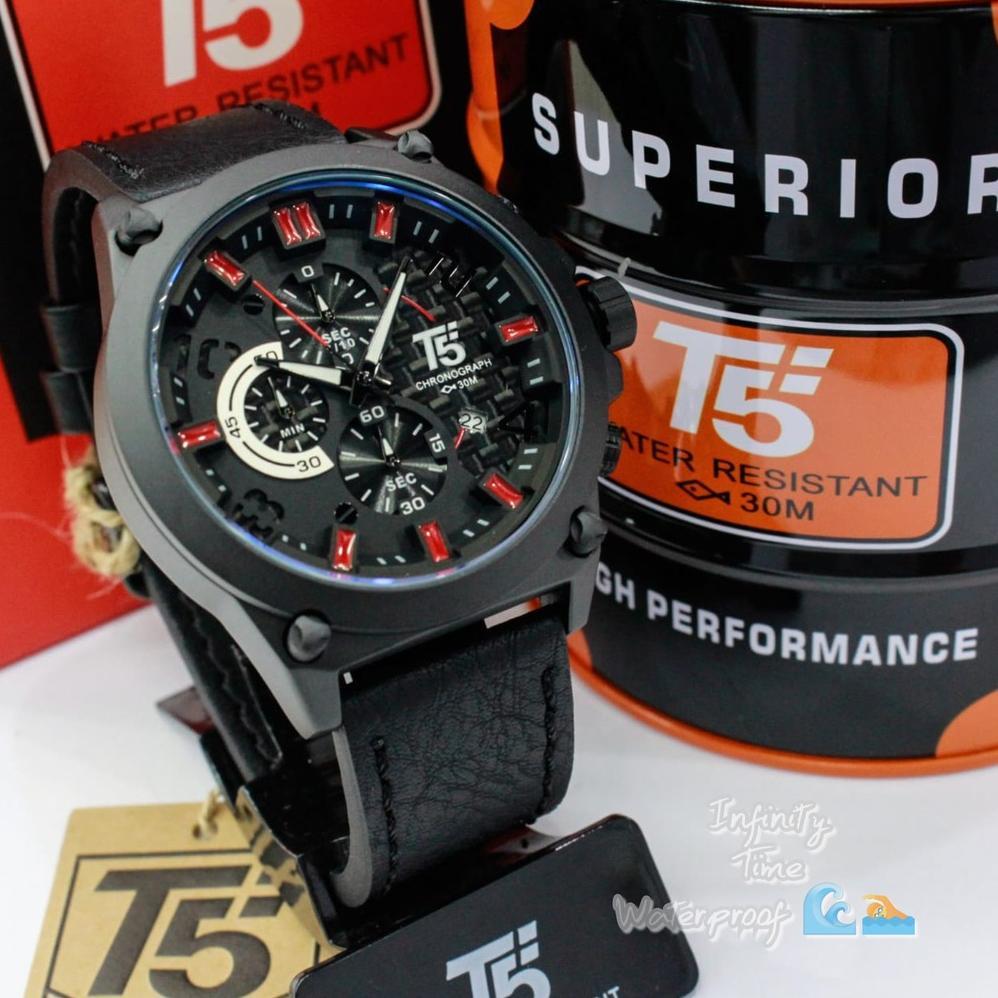 Jam Tangan Cowok T5 H3479G H3479 3479 Analog Chrono Dan Tanggal Aktif Original Waterproof