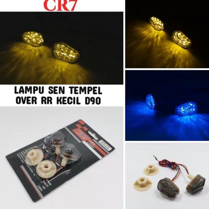 Cr7 Lampu Sein Tempel Led D-90 Universal Biru Kuning Untuk Motor Gsx/R15 V3/Cbr150R/Ninja Rr Mono/Ni