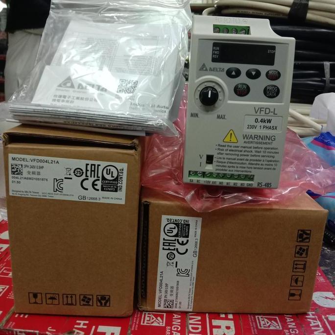 BEBAS ONGKIR - inverter delta VFD004L21A 0.4kw 220v