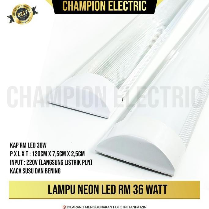 Raizo- Neon Led 36W Panjang 120Cm Terang Pengganti Lampu Tl Kap Rm