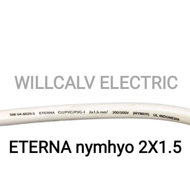 Promo Eterna Kabel Serabut Hyo 2X1.5 Mm Full Tembaga Harga Permeter / Kabel Eterna Serabut 2X1.5 Mm 