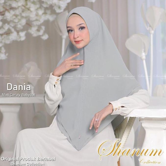 Khimar DANIA Kerudung syari jumbo ceruty babydoll premium
