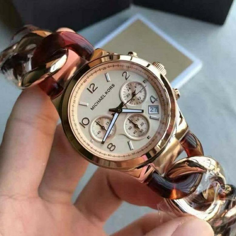 Jam Tangan Wanita MK 4283 Runway Twist 38mm Original COD Garansi