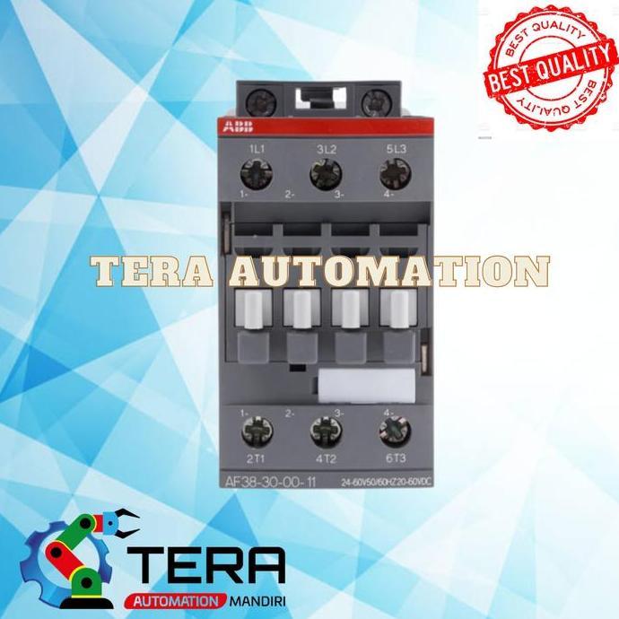 Promo Abb Af38-30-00-11 Contactor 3P 38A Coil 24-60V 1Sbl297001R1100 Cod