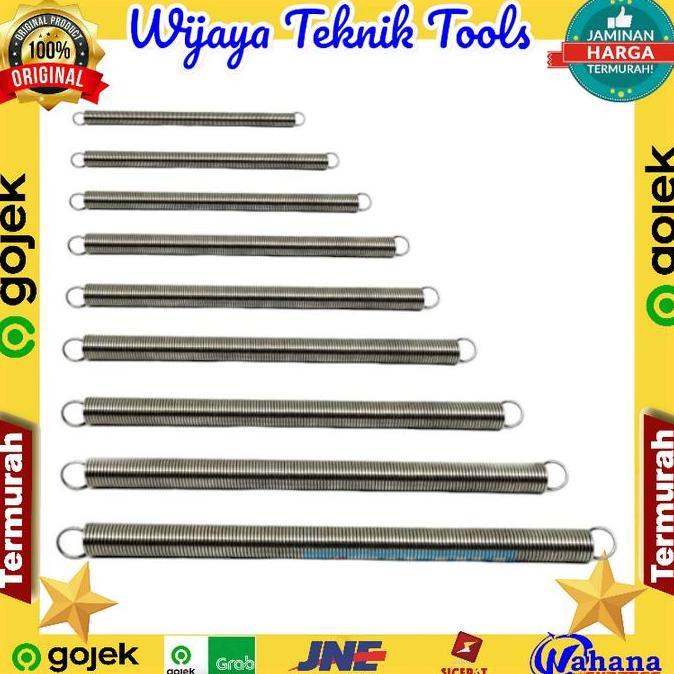 per spring tarik stainless od 6mm kawat 1mm panjang 90mm