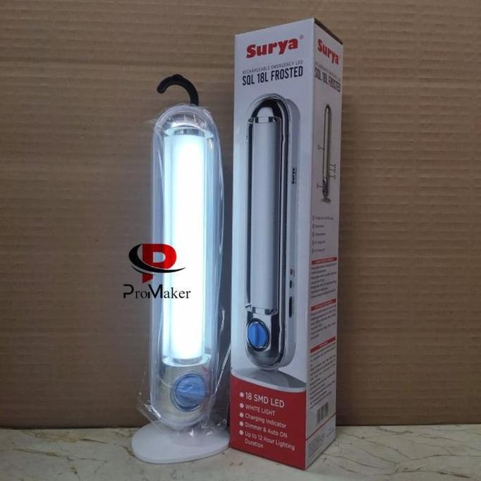 Raizo- Lampu Darurat Surya Sql 18L Frosted Led Emergency Cas Auto On Original