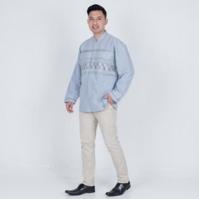 TERMURAH - Benhill Taqwa Koko Bordir Pria Panjang Baby Blue 2428-2506-07-326