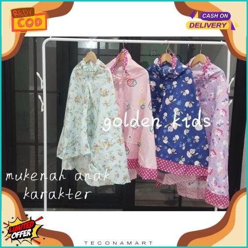Diskon Lebaran Mukenah Anak Karakter Usia 3 - 12 Tahun Katun Claudia