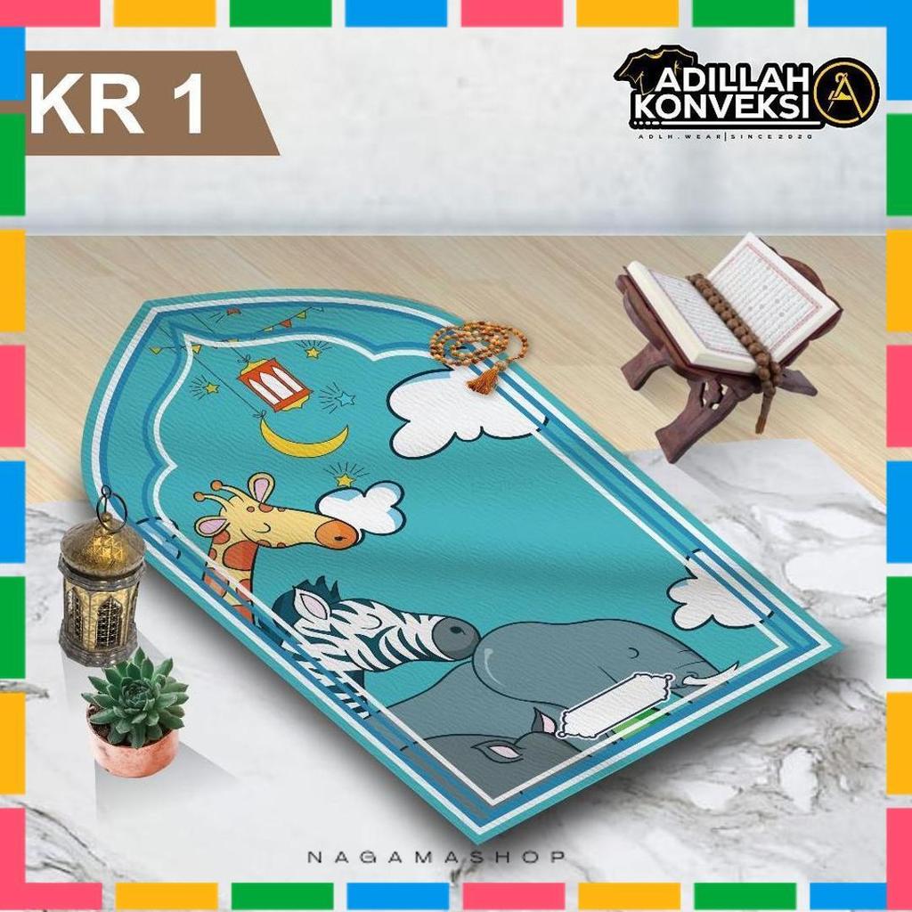 Diskon Lebaran Sajadah Anak Custom Nama Berkarakter Lucu Untuk Travel Atau Souvenir