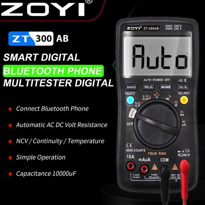 SALE - ZOYI ZT-300AB True RMS NCV Upgrade Auto Mutlitester Bluetooth Digital