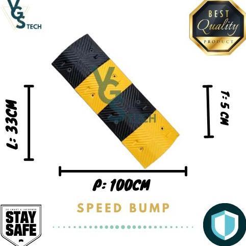 SPEED BUMP RUBBER /POLISI TIDUR KARET 100CM TINGGI 5CM
