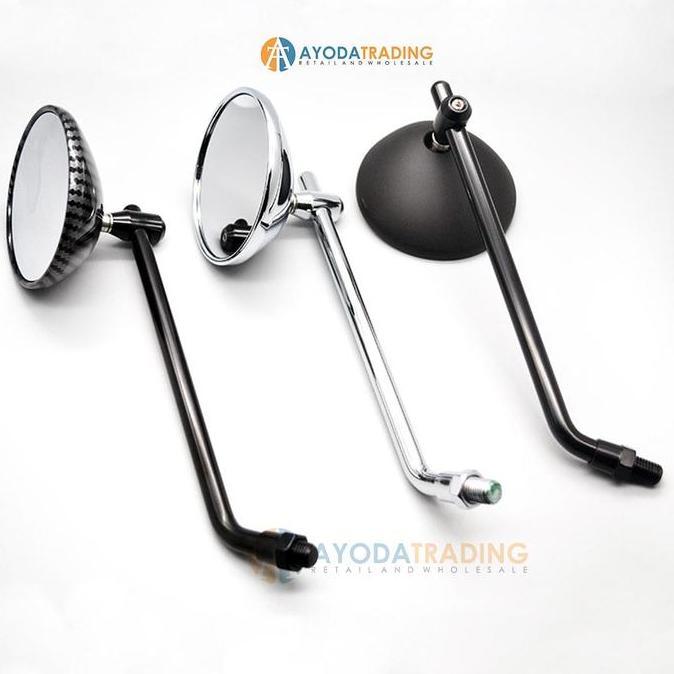 Spion Motor Yamaha Honda Retro Bulat Panjang Pendek