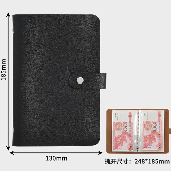 GAMYPAR 50 Lembar Album Koleksi Uang Kertas Dompet Disiplin Keuangan Binder Dompet Keuangan Buku Tab