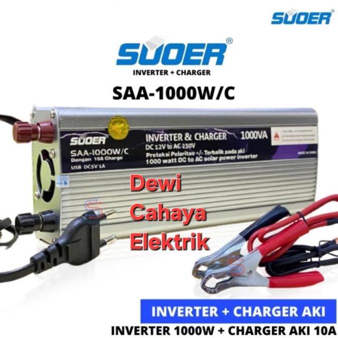 Souer INVERTER 1000W +Charger Aki SAA-/C 10A 2in1 INVERTER Charger AKI