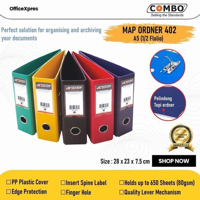 GAMYPAR Ordner Map Setengah Folio / Map Plastik File Kwitansi Pvc 402 Combo