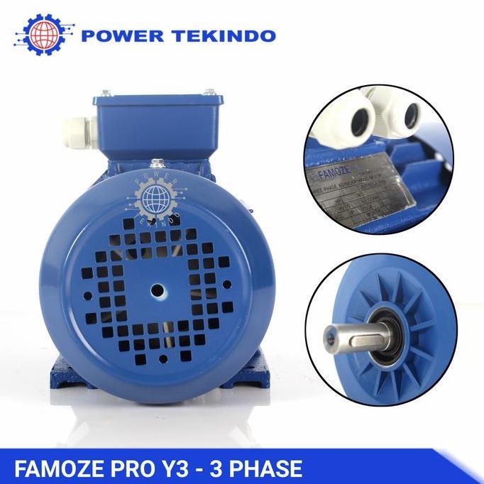Dinamo 1 HP 1500 RPM / 2800 RPM 3 Phase Tipe Y3 Famoze Pro 1 PK