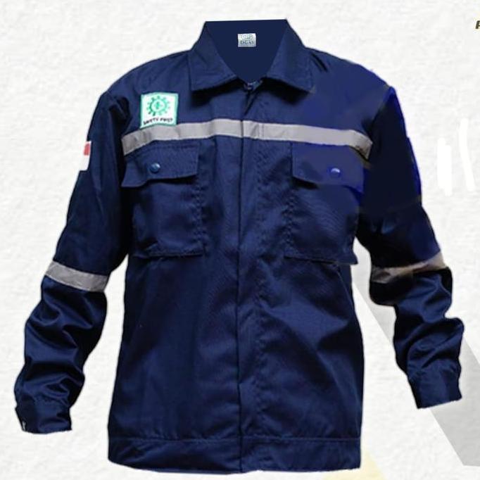 Wearpack safety,wearpack atasan,baju kerja,baju safety Dongker polos