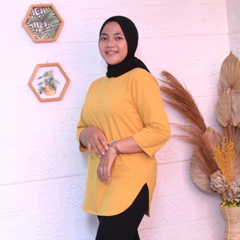 Kaos Muslim Berkancing/Kaos Oval Berkancing/Cotton Combet 24S Premium Harga Grosir