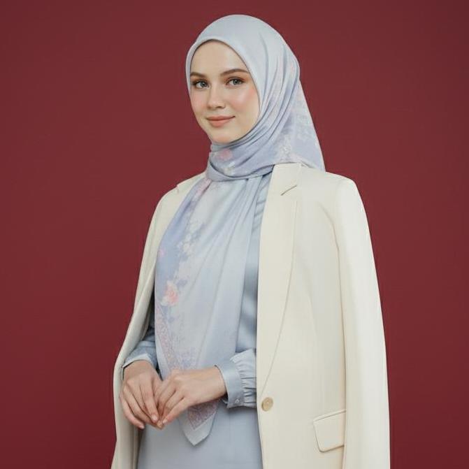 Shafira - Linzy Printed Scarf | Hijab Kerudung Segi Empat Motif