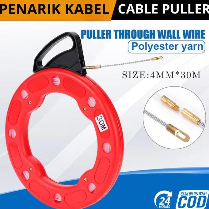 GAMYPAR Penarik Kabel Gulung Nylon Cable Puller 30 Meter Fiberglass Conduit