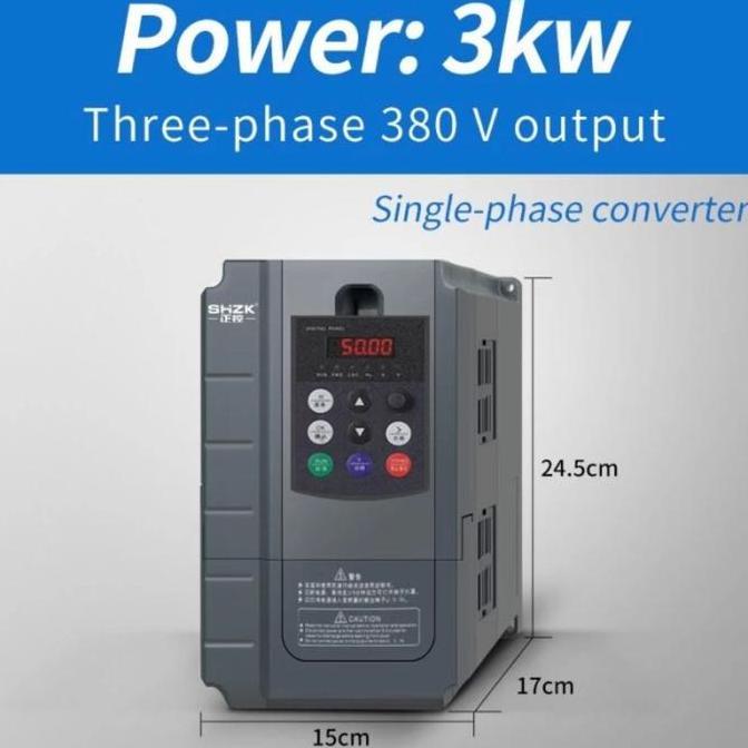 Motor Inverter 3KW AC 220V 1P - 380V 3P Single Phase Three Phase VFD S