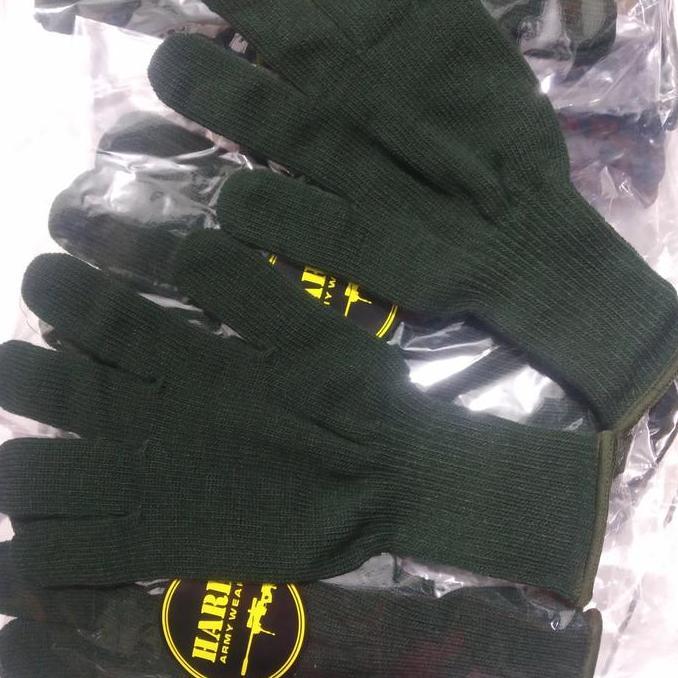 Sarung Tangan kain hijau Army