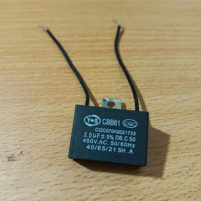 kapasitor kipas angin cosmos 2.5uf kabel