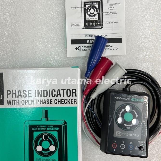 KYORITSU 8031 3 PHASE SEQUENCE ROTATION CHECKER ALAT UKUR 3 PHASE