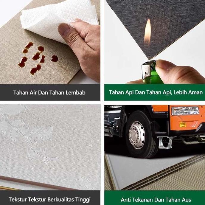 Plafon PVC Putih Motif Marmer Glossy (PERLEMBAR ) 4meter 20cm 8mm / Plafon PVC Permeter / Plafon PVC