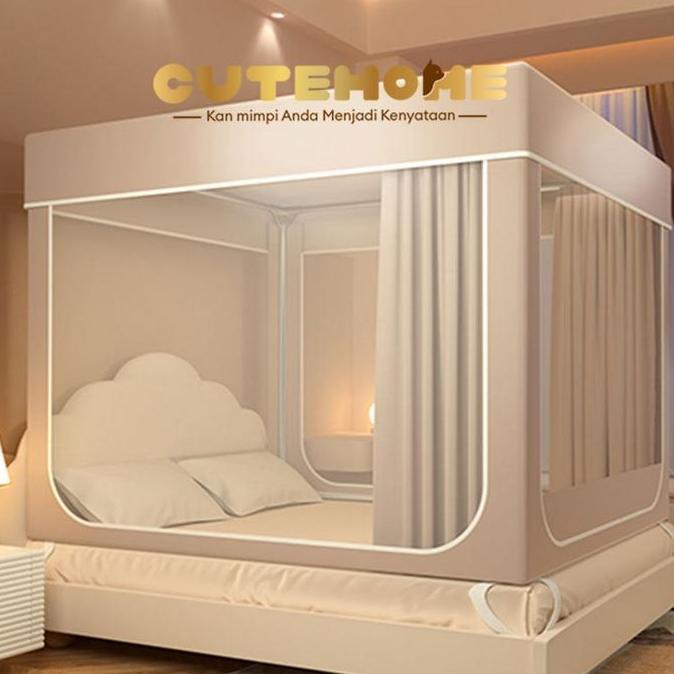 RAFENU Mosquito NetsTirai kasur + kelambu 2-in-1 model baru untuk kamar tidur rumah tangga anti jatu