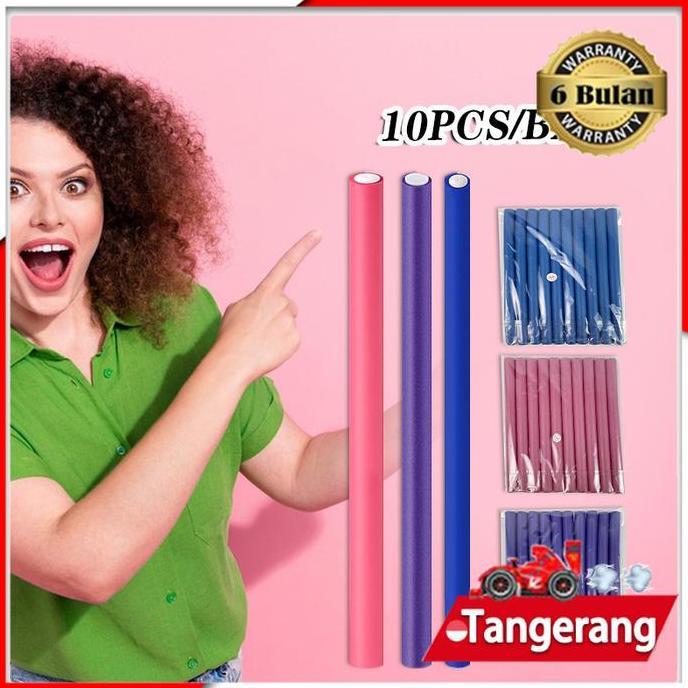 FREYAUR 10pcs Roll Sosis Rambut / Rotto Keriting Rambut / Alat Keriting Curly