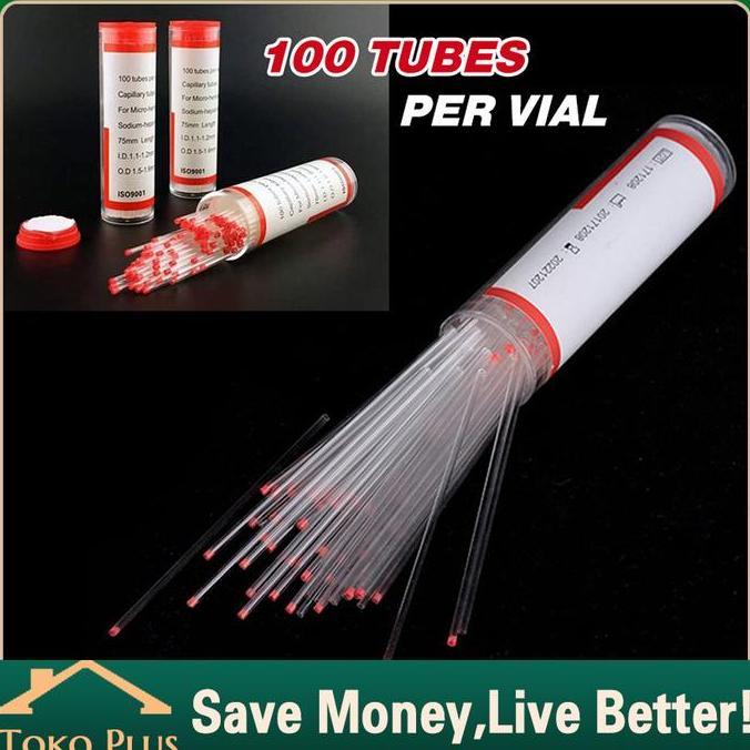 FADHANAKO Tabung Hematokrit Hematocrit - Tabung Mikro Kapiler Hematokrit Tube