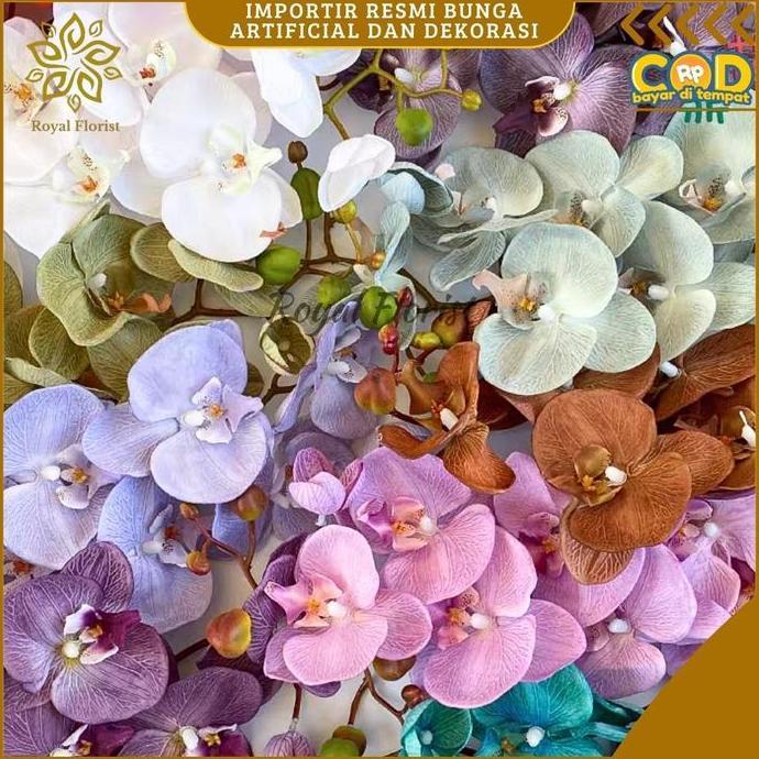 Bunga Anggrek Latex Jumbo Untuk Dekorasi Pernikahan/Anggrek Latex Premium (KN-104)