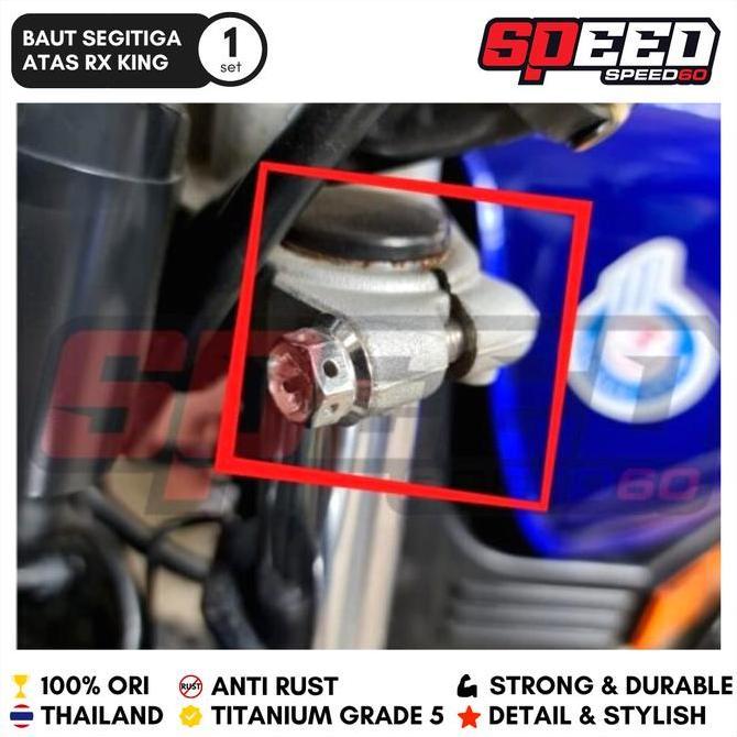 BERGARANSI TITANIUM BAUT SEGITIGA ATAS RX KING BAUT PROBOLT GRADE 5 KING NUT