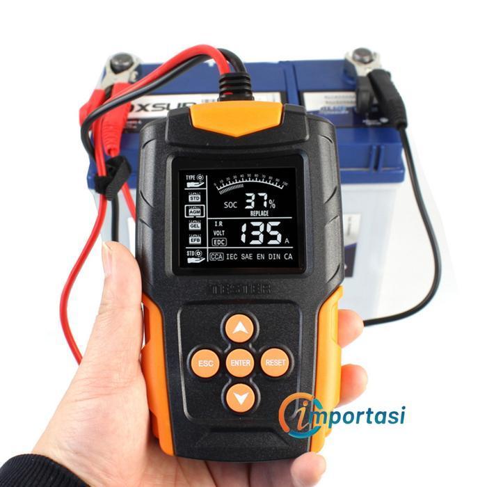 Foxsur Smart Battery Tester Aki Mobil Motor 200Ah Health Analizer Scan Original Dan Terpercaya
