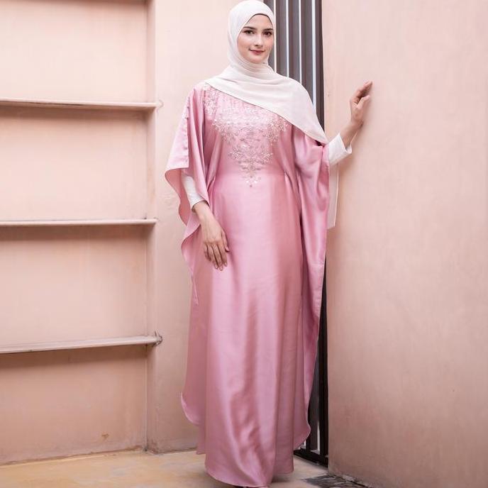 satusatutoko - noura marrakesh kaftan  satin silk payet panjang pesta muslim