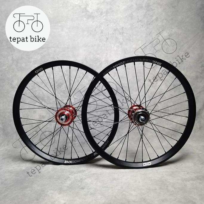 WHEELSET BMX 20 OXO COMPETITION 36H BEARING FREEWHEEL 16T JANGKRIK - RODA JADI BMX 20 INCH ORIGINAL 
