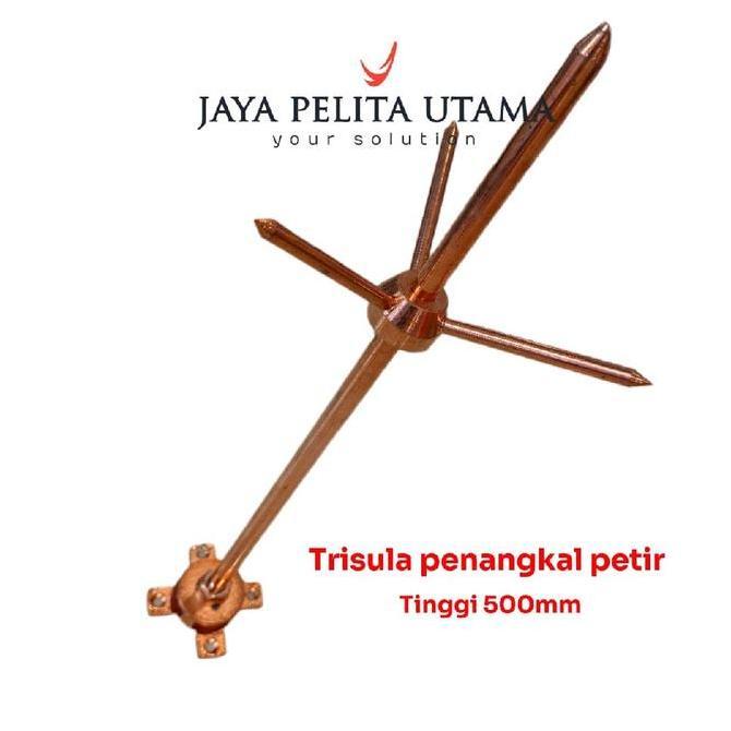 Promo Trisula Penangkal Petir Tembaga Root 5/8 Tinggi 500Mm Fort Cod