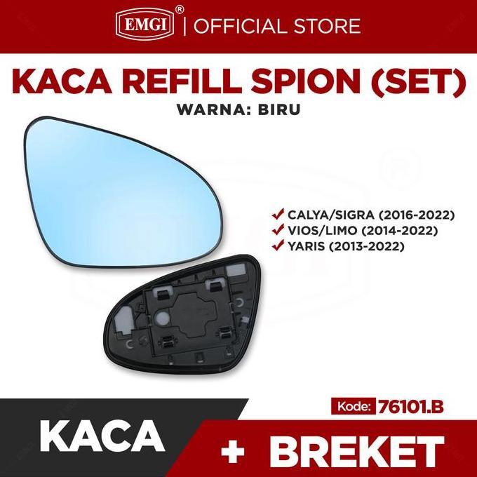 Kaca Spion Refill Biru Set - Spion Mobil Calya/Sigra/Vios/Yaris/Limo/Camry/Altis/Etios Terbaik