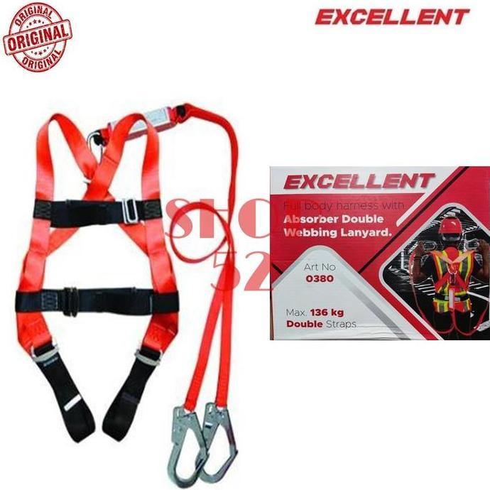 Full Body Harness DOUBLE Hook Besar dengan Shock Absorber