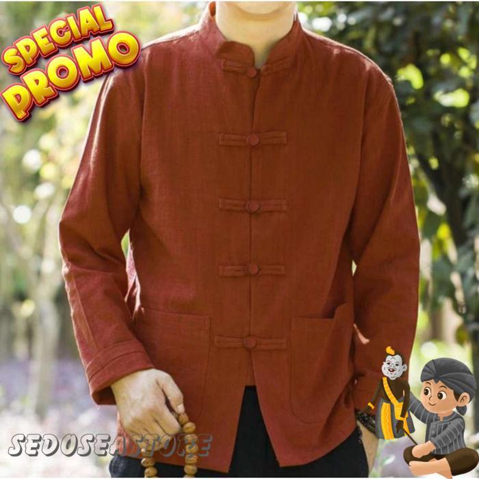 Kkm Koko Cheongsam Baju Pria Lengan Panjang Update Modern Terbaru