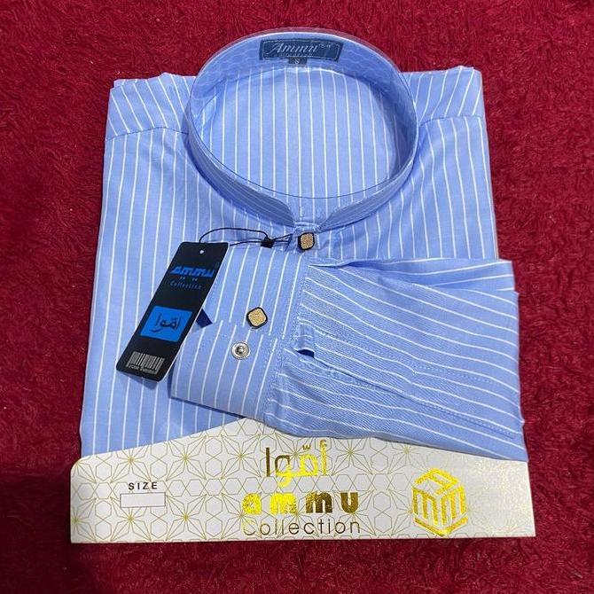 Parling Laris Ammu Collection Kemeja Koko Ammu Salur Gen Z Pria Dewasa Lengan Panjang Formal Dan Non