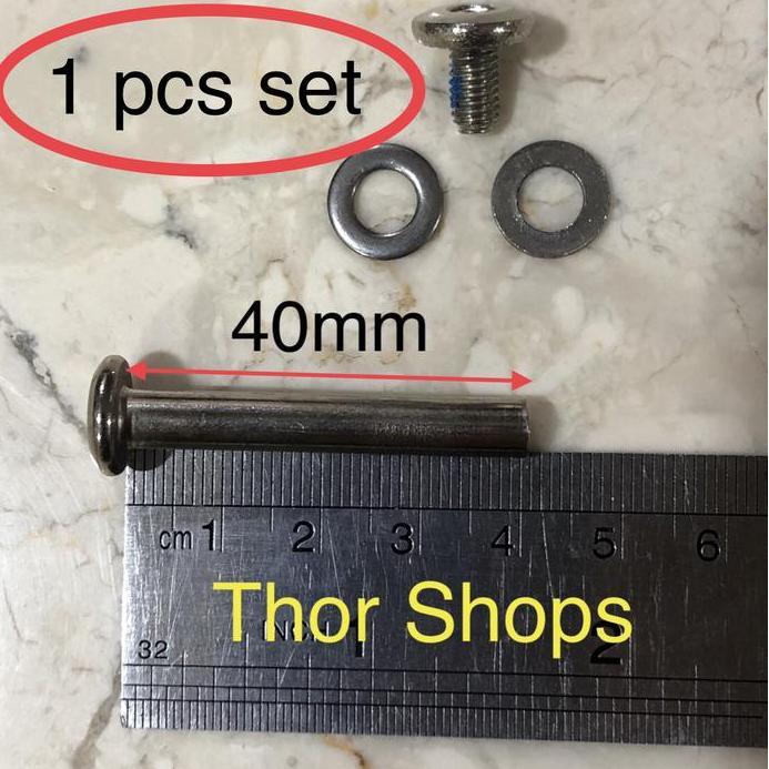 Baut as roda koper 40mm ( 1 pcs set + 2 ring )
